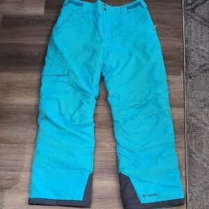 Columbia Bugaboo Youth Blue Snow Pants with Water-Resistant Material S…